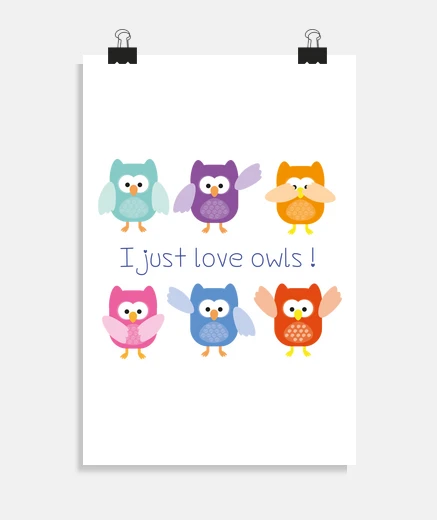 Poster Adoro i gufi!