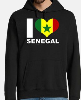 Adoro la bandiera del cuore del Senegal