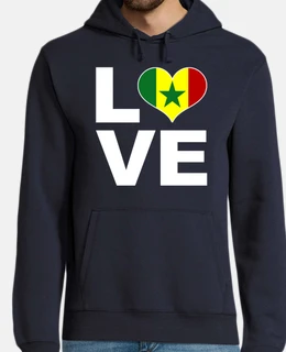 Adoro la bandiera del cuore del Senegal