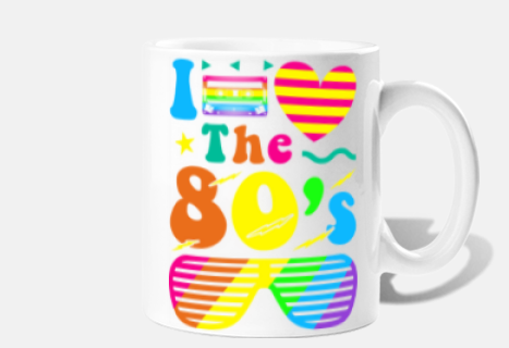 adoro la tazza con cassette da discoteca personalizzabile degli anni &#39;80