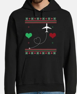 aereo da viaggio brutto maglione natali