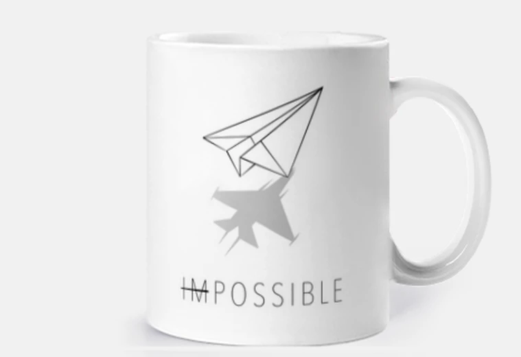 Tazza aeroplanino di carta impossibile origam