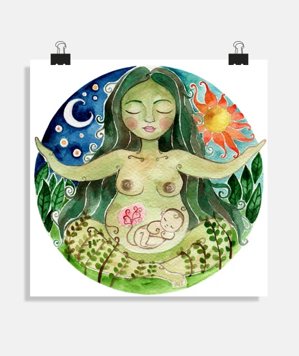 Poster affiche carrée de la terre de maman