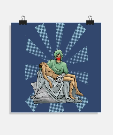 Poster affiche carrée de soutien à la santé
