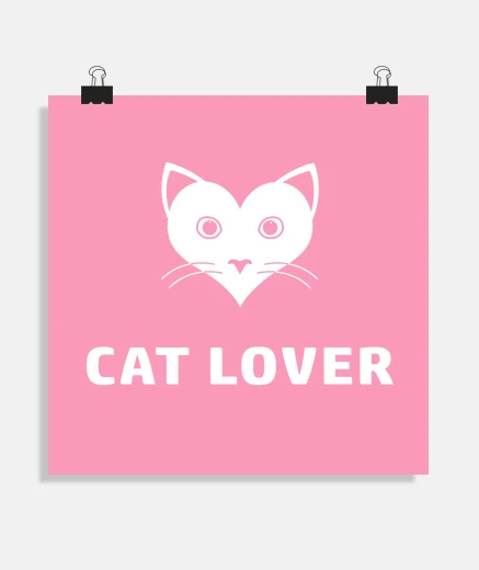 Poster affiche d'amant de chat