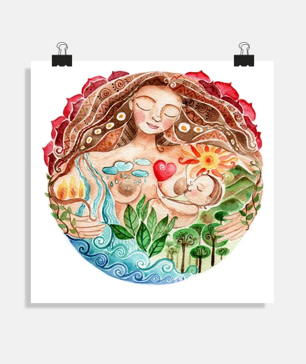 Poster affiche de la place pachamama