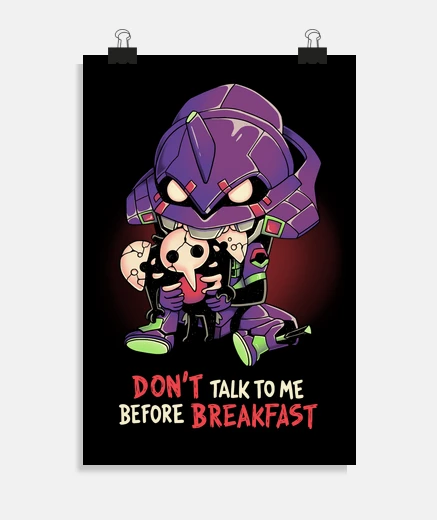 Poster affiche evangelion berserk breakfast eva 01
