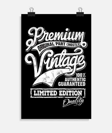 Poster affiche vintage premium pièce originale authentique édition limitée