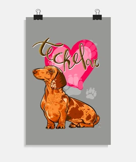 affiche fond gris chien chien 003.