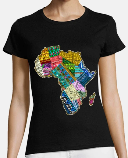 T-shirt africa map textures african pride african culture