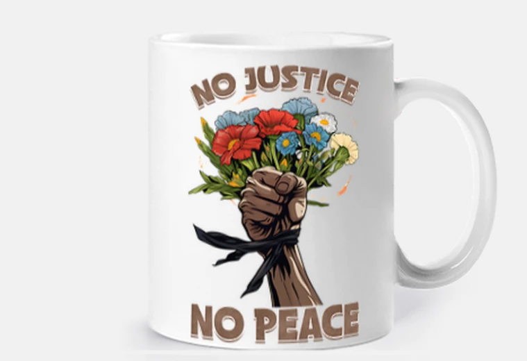 Tazza africa senza giustizia senza pace rispetto tazza caffè tè infuso di erbe