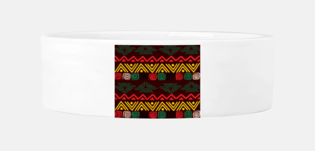 Mascotas african ceramic pet feeder