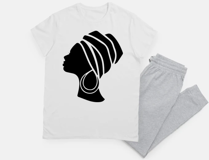 Pyjama african woman profile