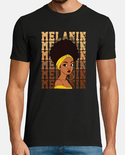 Camiseta afro mujer melanina negro historia orgu