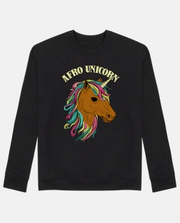 afro unicorno cavallo nero americano