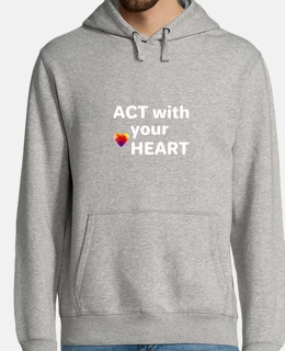 agisci con il tuo cuore. regalo felpa