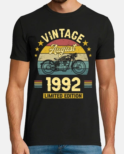 Camiseta Agosto 1992 Vintage 30 Años Cumpleaños