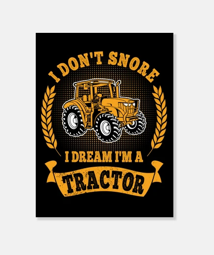 Tableau agriculteur drôle de tracteur disant ro