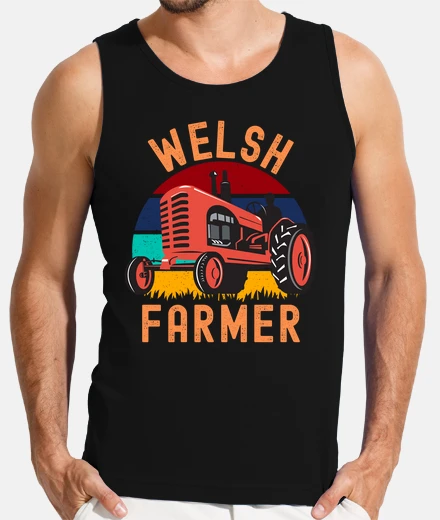 Tee-shirt agriculteur gallois sur tracteur