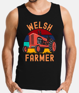 agriculteur gallois sur tracteur