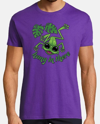 Camiseta aguanta feliz rana arborícola verde
