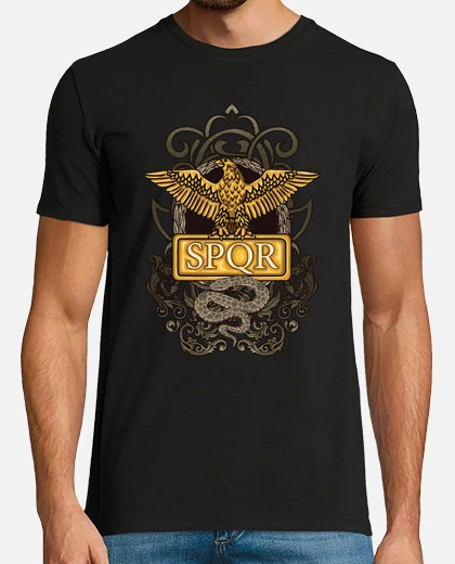 Spqr Camiseta Con Emblema De Gladiador Romano Para Hombr, Camisa De Moda Con Cuello Redondo