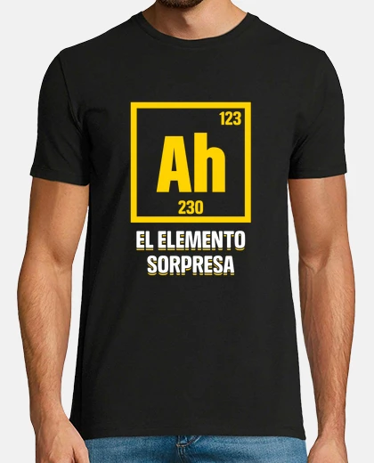 Camiseta Ah Elemento Sorpresa Símbolo Químico Tabla Periódica Ciencia Profesor