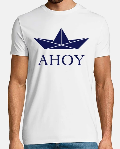 T-shirt ahoy - nave di carta - marinaio - marin