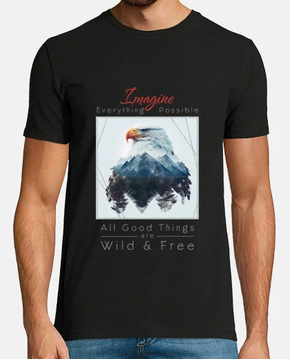 Tee-shirt Aigle Nature Sauvage Imagine Libre