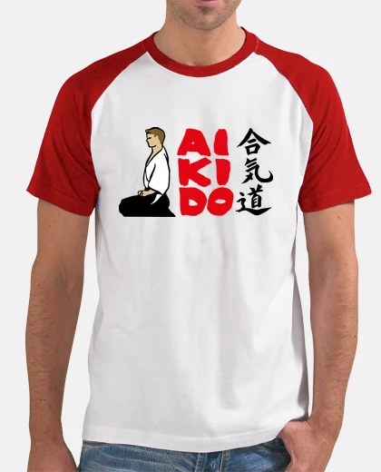 Camiseta Aikido seiza -fondos claros-