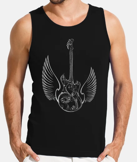 Tee-shirt aime la musique ailes de guitare