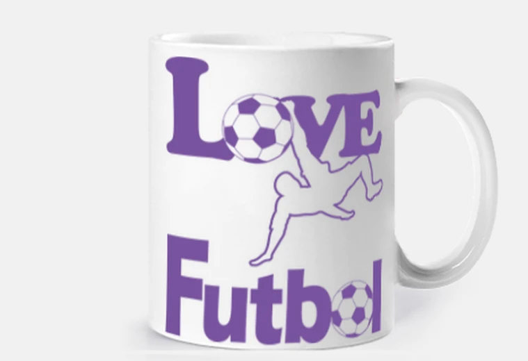 Mug aime love le football joueur de footbal