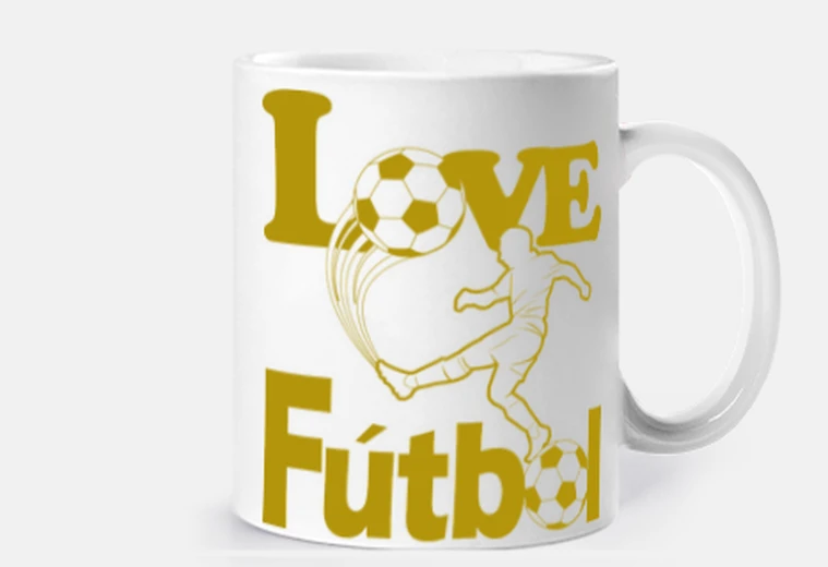 Mug aime love le football joueur de footbal