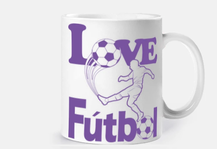 Mug aime love le football joueur de footbal