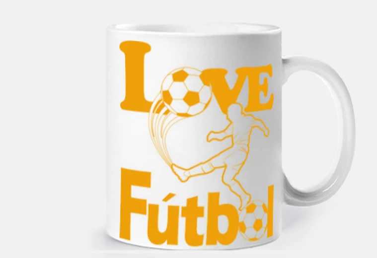 Mug aime love le football joueur de footbal