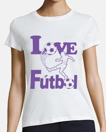 Tee-shirt aime love le football joueur de footbal