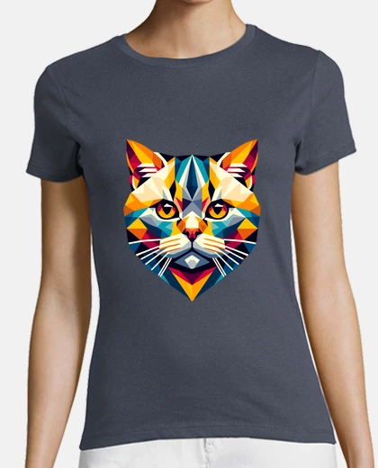T-shirt air shorth british  gatto poligonale ar
