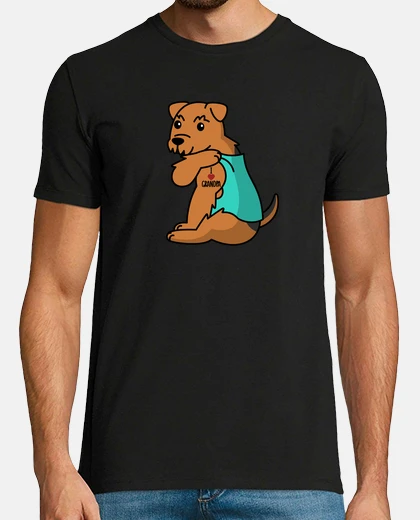 Camiseta Airedale Terrier I Love Grandpa