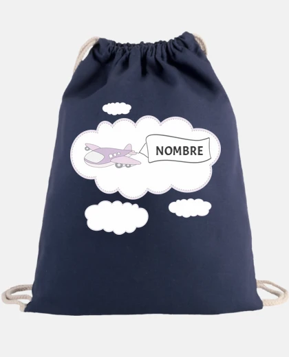 Bag airplane name and date of birth baby