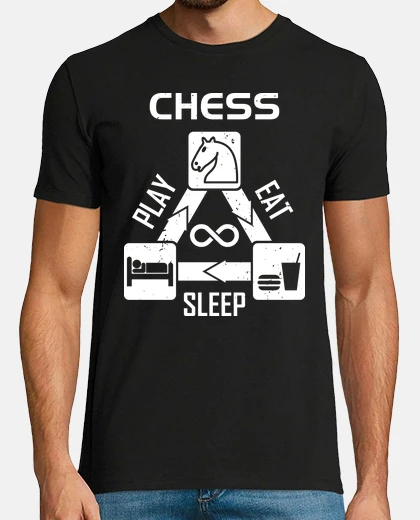 Playera Ajedrez - COMER - DORMIR - JUGAR