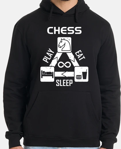 Sudadera Ajedrez - COMER - DORMIR - JUGAR