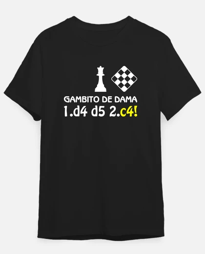 Camiseta ajedrez gambito de dama laTostadora1