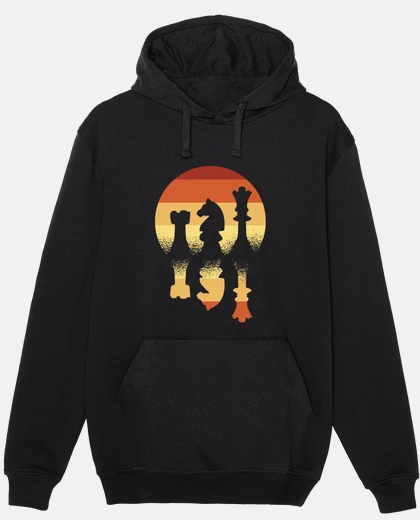 Sudadera ajedrez piezas de ajedrez jugador de aj