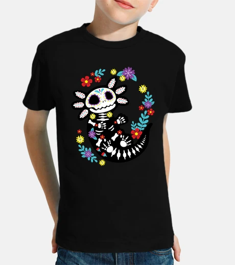 Ropa ajolote calavera de azúcar mexicano hue
