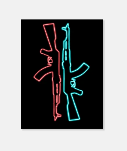 Stampa ak-47 colore neon