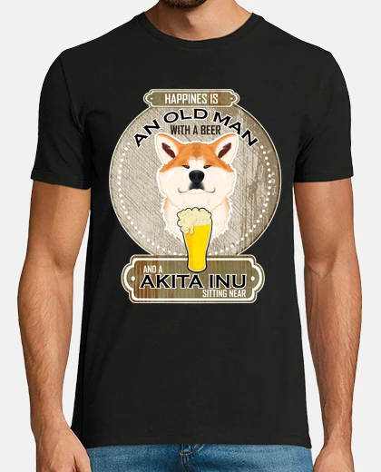 T-shirt akita inu papà amante della birra