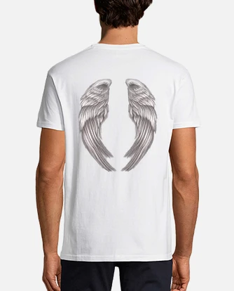 Camisetas con alas de ángel en la discount espalda