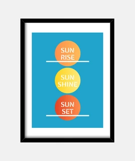 alba sole tramonto positivo wall art