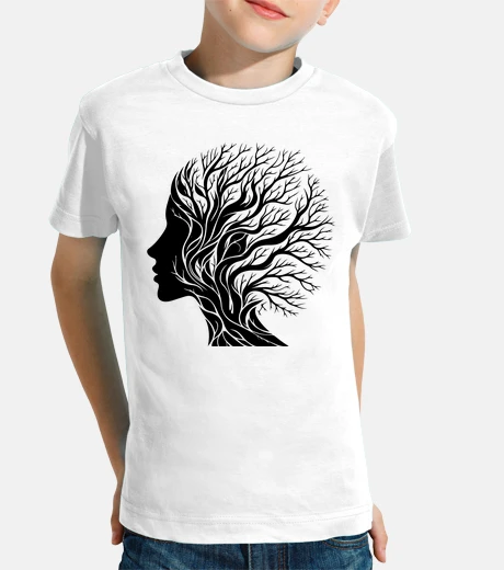 Abbigliamento albero della vita silhouette di donna ragazza boho bohémien