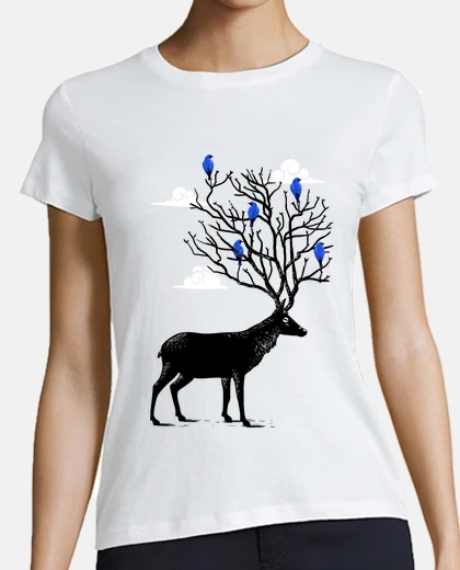 T-shirt albero di cervo